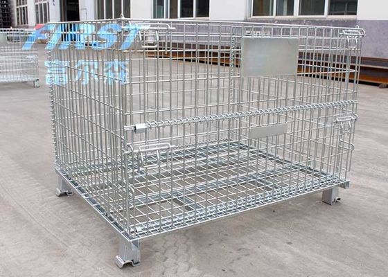 Qualität  Stackable Steel Q235 50*50mm Wire Mesh Box Pallet usine