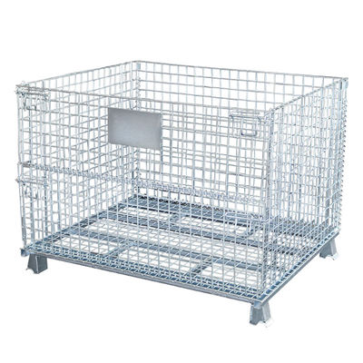 Qualität  Medium Duty 1000KG Capacity 50x50 Folding Wire Mesh Container usine