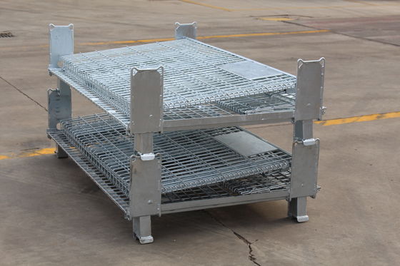 Logistik verzinken überzogenen Draht Mesh Box Pallet 1000kg 50*100mm
