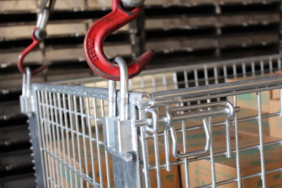 Logistik verzinken überzogenen Draht Mesh Box Pallet 1000kg 50*100mm