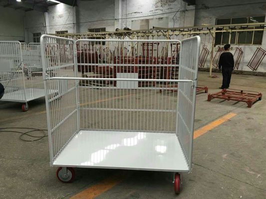 Draht 50*100 Mesh Roll Container Trolley des Hochglanz-6.0mm