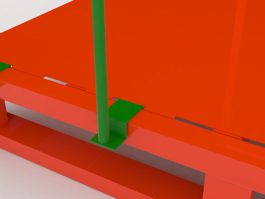 Rote Kapazitäts-stapelbare Gestelle der Orangen-30*50mm der Senkrechte-150KG