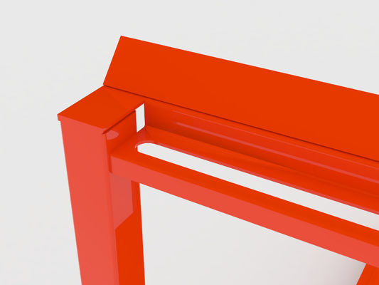 Rote Kapazitäts-stapelbare Gestelle der Orangen-30*50mm der Senkrechte-150KG