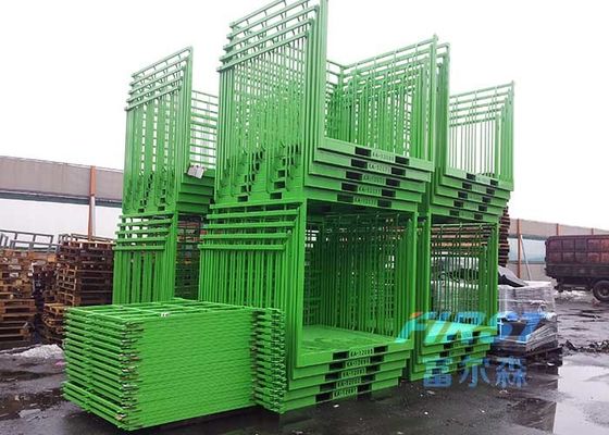 Grünes Pulver beschichtete 1.5M Depth 60&quot; stapelbare Stahlpaletten