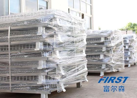 Vier Messgerät-Draht Mesh Box Pallet der Ring-0.31m3 6.3mm