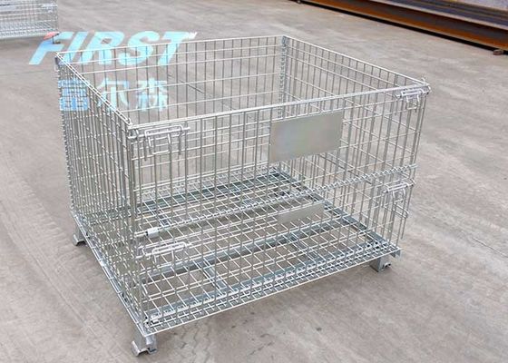 Vier Messgerät-Draht Mesh Box Pallet der Ring-0.31m3 6.3mm