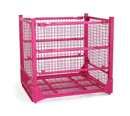 Draht-zusammenklappbarer Metallkäfig des Supermarkt-50*50mm der Maschen-0.6mm