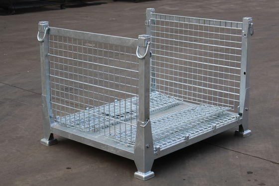 Zusammenklappbares elektrisches verzinktes 50x50 Mesh Metal Storage Cage