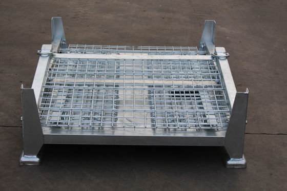 Zusammenklappbares elektrisches verzinktes 50x50 Mesh Metal Storage Cage