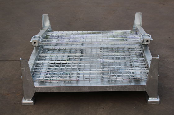 Zusammenklappbares elektrisches verzinktes 50x50 Mesh Metal Storage Cage