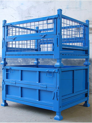 Logistik 4 Schicht, die 6.4mm Draht Metallboxpalette stapelt
