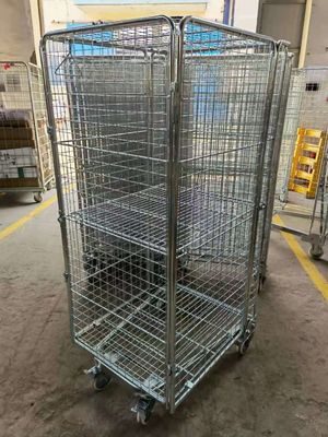 Heiß-Bad galvanisierter heller Rollen-Käfig-Behälter
